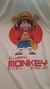 Camiseta One Piece Luffy Anime Unissex Poliéster Dry Fit Confort TAM: M (branca) na internet