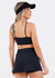 Conjunto Top e Shorts Saia Aura Preto - Poliamida