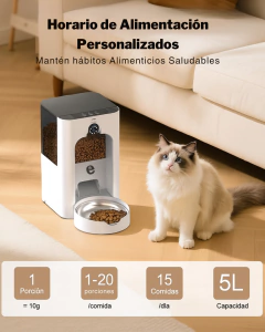 Alimentador Automático / Comedero Inteligente con Cámara y App WiFi