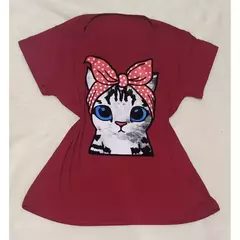 Blusa Feminina T-Shirt Gato - loja online