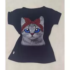 Blusa Feminina T-Shirt Gato