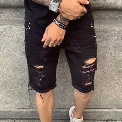 Bermuda Jeans Slim Lycra Elastano Lisa na internet
