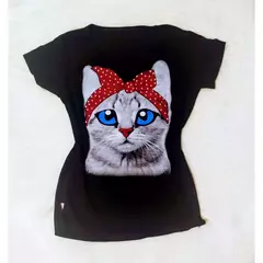 Blusa Feminina T-Shirt Gato - comprar online