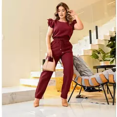 Conjunto Feminino Casual Calça em Linho De Algodão - Pandadripp