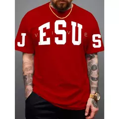 Camiseta Masculina Jesus Vive 100% Algodão - loja online