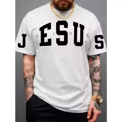 Camiseta Masculina Jesus Vive 100% Algodão - comprar online