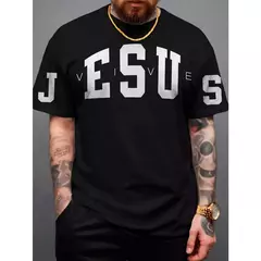 Camiseta Masculina Jesus Vive 100% Algodão na internet