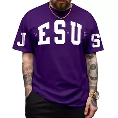 Camiseta Masculina Jesus Vive 100% Algodão na internet