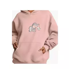 Blusa De Frio Moletom Canguru Estampado Elefante - comprar online