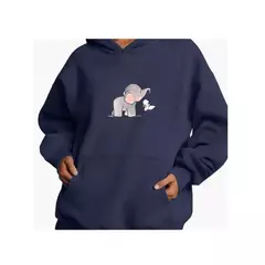 Imagem do Blusa De Frio Moletom Canguru Estampado Elefante
