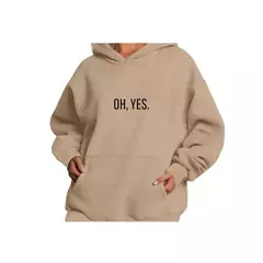 Blusa De Frio Moletom Estampado Canguru com Capuz - comprar online