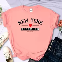 Camisa Feminina T-Shirt New York Brooklyn - Pandadripp