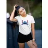 Camisa Feminina T-Shirt Tendência Gola Redonda - comprar online