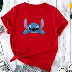 Camisa Feminina T-Shirt Tendência Gola Redonda na internet