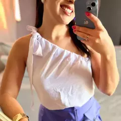 Blusa Feminina Um Ombro Duna Elegante