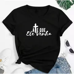 Camiseta Feminina T-Shirt Gospel Algodão - loja online