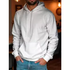 Blusa De Frio Moletom Masculino Canguru Liso Com Capuz - loja online