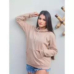 Moletom Feminino Blusa De Frio Liso Preto Moda Estiloso Casaco Inverno Com Capuz na internet