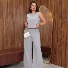 Conjunto Feminino Calça e Blusa Em Linho na internet