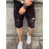 Bermuda Jeans Preta Rasgada Destroyed - comprar online