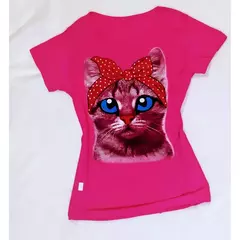 Blusa Feminina T-Shirt Gato na internet