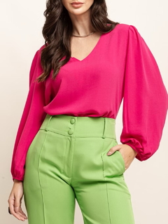 Imagem do Blusa Feminina Manga Longa com Elastico no Punho