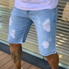 Bermuda Jeans Slim Lycra Elastano Lisa - comprar online