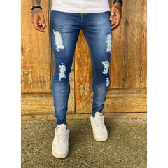Calça Jeans Masculina Skinny Rasgada Destroyed - Pandadripp