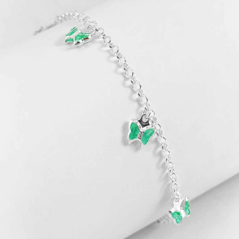 Pulseira com Pingentes de Borboleta