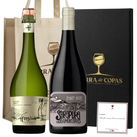 COFRE Herencia extra brut + Sarapura pinot noir