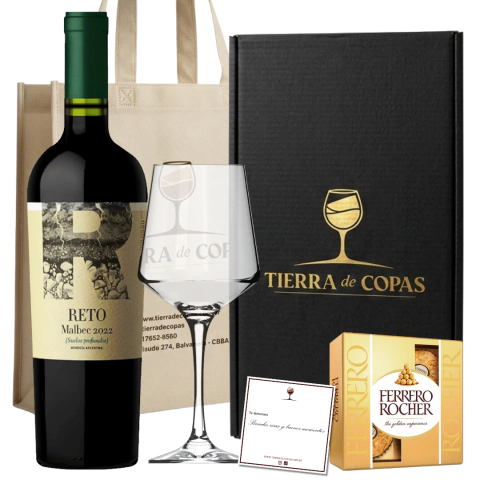 COFRE Reto malbec + Copón + Ferrero Rocher