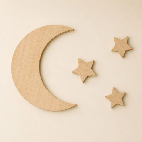 Silueta de LUNA + ESTRELLITAS