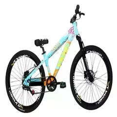 Vikingx Tuff 30 preto amarelo whelling single freio hidraulico vmaxx liso com suspen - Pulse Bike Store
