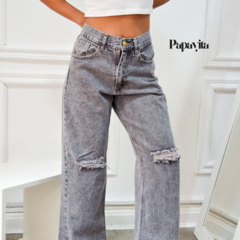 WIDE LEG GRIS