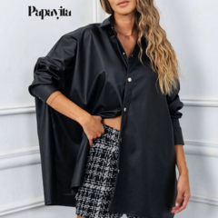 MAXI CAMISA CAMILA ECOCUERO