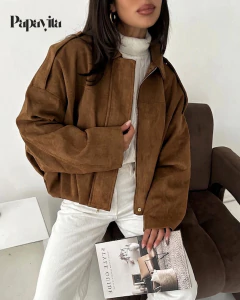CAMPERA SOFT CAMEL GAMUZA