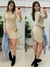 Elegância e Conforto no Inverno – Vestido Tubinho Canelado de Manga Longa - comprar online