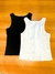 Imagem do kit 2 Regata gringa blogueirinha Feminina Básica Bicolor Duas Cores Blusinha Casual Ribana