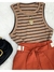 Imagem do Regata Listrada Vazado Slim – Estilo Casual e Frescor no Verão
