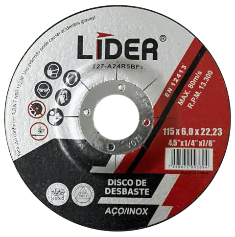 DISCO DE DESBASTE 7" LÍDER