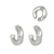 BRINCO KIT MEIA ARGOLA DIVERSO M - PRATEADO - comprar online
