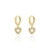 ARGOLA 12 MM DE BOLINHAS CORACAO CRAVEJADO VAZADO BORDAS LISAS