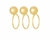 ANEL KIT GRANDE ESFERA DOURADO