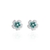 CONJUNTO FLOR SEIS PETALAS OVAL 3 MM PETALAS CRAVEJADAS SOBREPOSTAS