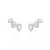 Ear Cuff Gotas Cristal Prata 925