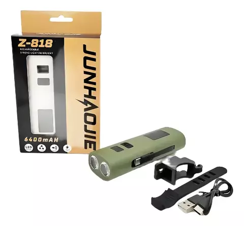 Pack x10 Linterna Bicicleta Alta Potencia Recargable Delantera