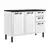 Balcão de Cozinha em Aço 3 Portas e 2 Gavetas 120cm - NEW PREMIUM - Itatiaia