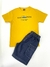 Conjunto Infantil Masculino Camiseta Amarela e Bermuda Jeans na internet