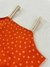 Vestido Intantil Malha Estampada Laranja - comprar online