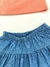 Conjunto Infantil Feminino com Blusa e Saia Jeans - loja online